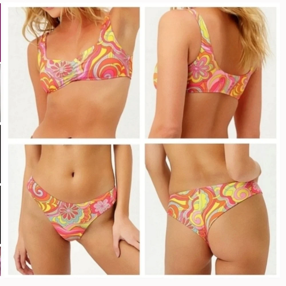 Frankie's Bikinis x Hailee Steinfeld far out swimsuit bikini Large L